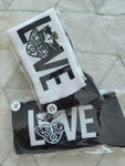 Choisissez LOVE et SOCA - Chaussettes (Imprimé Noir)