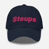 Caribbean Sayings - Steups Dad Hat (Pink 3D Puff Logo)