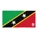 Beach Towel - St. Kitts and Nevis Flag - Trini Jungle Juice Store