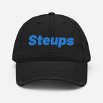 Caribbean Sayings - Steups Distressed Dad Hat (3D Puff Logo)