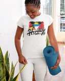 Heritage - Antigua and Barbuda Women's Fashion Fit T-Shirt (White) - Trini Jungle Juice Store