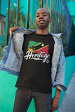 Heritage - St. Kitts & Nevis Men's Premium Fitted T-Shirt (Black) - Trini Jungle Juice Store
