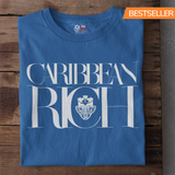 Caribbean Rich - Men's Premium Fitted T-Shirt (White Print) - Trini Jungle Juice Store