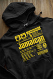 A Product of Jamaica - Jamaican Unisex Premium Hoodie (Yellow Print)