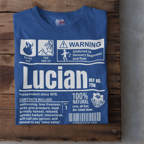 A Product of St. Lucia - Lucian Unisex T-Shirt (White Print) - Trini Jungle Juice Store