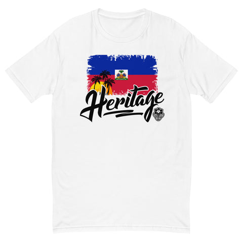 Heritage - Haiti Men's Premium Fitted T-Shirt - Trini Jungle Juice Store
