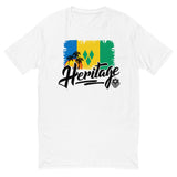 Heritage - St. Vincent and The Grenadines Men's Premium Fitted T-Shirt - Trini Jungle Juice Store