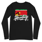 Heritage - Guadeloupe Unisex Long Sleeve Tee (Black) - Trini Jungle Juice Store