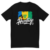 Heritage - St. Vincent and The Grenadines Men's Premium Fitted T-Shirt (Black) - Trini Jungle Juice Store