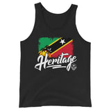 Heritage - St. Kitts & Nevis Unisex Tank Top (Black) - Trini Jungle Juice Store