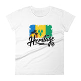 Heritage - St. Vincent and The Grenadines Women's Fashion Fit T-Shirt (White) - Trini Jungle Juice Store