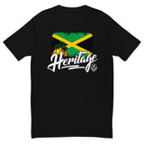 Heritage - Jamaica Men's Premium Fitted T-Shirt (Black) - Trini Jungle Juice Store