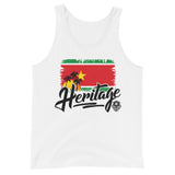 Heritage - Guadeloupe Unisex Tank Top (White) - Trini Jungle Juice Store