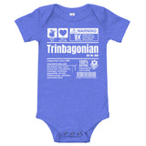 A Product of Trinidad and Tobago - Trinbagonian Baby One Piece (White Print) - Trini Jungle Juice Store