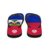 Island Flag - Haiti Flip Flops - Trini Jungle Juice Store
