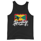 Heritage - Grenada Unisex Tank Top (Black) - Trini Jungle Juice Store
