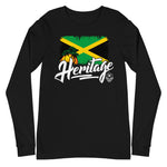 Heritage - Jamaica Unisex Long Sleeve Tee (Black) - Trini Jungle Juice Store