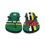 Island Flag - Dominica Flip Flops - Trini Jungle Juice Store