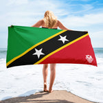 Beach Towel - St. Kitts and Nevis Flag - Trini Jungle Juice Store