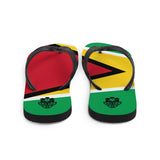 Island Flag - Guyana Flip Flops - Trini Jungle Juice Store