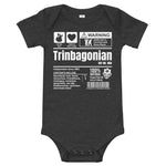 A Product of Trinidad and Tobago - Trinbagonian Baby One Piece (White Print) - Trini Jungle Juice Store