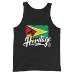Heritage - Guyana Unisex Tank Top (Black) - Trini Jungle Juice Store
