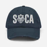 Choose LOVE and SOCA - SOCA Distressed Dad Hat (3D Puff) - Trini Jungle Juice Store