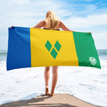 Beach Towel - St. Vincent and The Grenadines Flag - Trini Jungle Juice Store