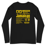 A Product of Jamaica - Jamaican Unisex Long Sleeve Tee (Yellow Print) - Trini Jungle Juice Store