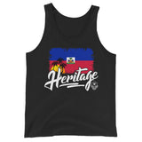 Heritage - Haiti Unisex Tank Top (Black) - Trini Jungle Juice Store