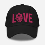 Choose LOVE and SOCA - LOVE Dad Hat (Pink 3D Puff) - Trini Jungle Juice Store