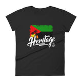 Heritage - Martinique Women's Fashion Fit T-Shirt (Black) - Trini Jungle Juice Store