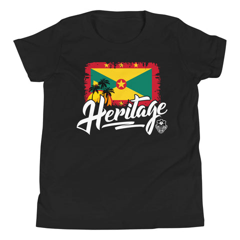 Heritage - Grenada Youth Premium Tee (Black) - Trini Jungle Juice Store