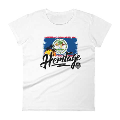 Heritage - Belize Women's Fashion Fit T-Shirt - Trini Jungle Juice Store