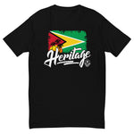 Heritage - Guyana Men's Premium Fitted T-Shirt (Black) - Trini Jungle Juice Store