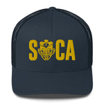 Choose LOVE and SOCA - SOCA Retro Trucker Cap (Gold 3D Puff Logo) - Trini Jungle Juice Store