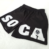 Choose LOVE and SOCA - SOCA Men's Athletic Shorts (Black)
