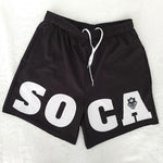 Choose LOVE and SOCA - SOCA Men's Athletic Shorts (Black)