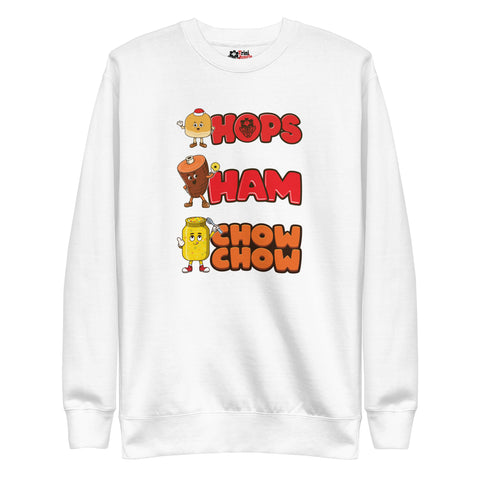 Christmas - Hops, Ham and Chow Chow Unisex Premium Sweatshirt