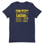 Un produit de Sainte-Lucie - T-shirt unisexe Lucian (imprimé jaune)