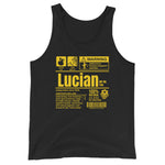 A Product of St. Lucia - Lucian Unisex Tank Top (Yellow Print)
