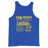 Un produit de Sainte-Lucie - Débardeur unisexe Lucian (imprimé jaune)