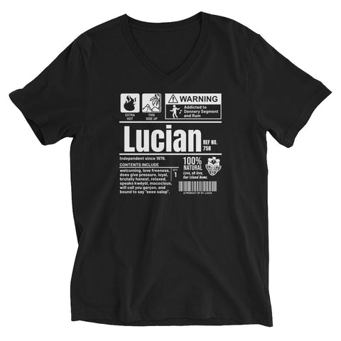 Un produit de Sainte-Lucie - Lucian T-shirt unisexe à col en V