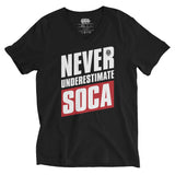 Never Underestimate Soca Unisex V-Neck T-Shirt