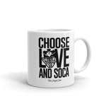 Choisissez LOVE et SOCA Mug (Blanc)