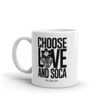 Choisissez LOVE et SOCA Mug (Blanc)