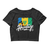 Heritage - St. Vincent and The Grenadines Women's Crop Tee - Trini Jungle Juice Store